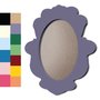 Moldura Provençal Colorida Oval Em MDF 6mm Para Quadros Decorativos Com Fundo MDF e PVC Antirreflexo