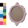 Moldura Provençal Colorida Redonda Em MDF 6mm Para Quadros Decorativos Com Fundo MDF