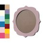 Moldura Provençal Colorida Redonda Em MDF 6mm Para Quadros Decorativos Com Fundo MDF