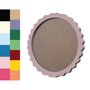 Moldura Provençal Colorida Redonda Em MDF 6mm Para Quadros Decorativos Com Fundo MDF