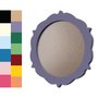 Moldura Provençal Colorida Redonda Em MDF 6mm Para Quadros Decorativos Com Fundo MDF e PVC Antirreflexo