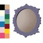Moldura Provençal Colorida Redonda Em MDF 6mm Para Quadros Decorativos Com Fundo MDF e PVC Antirreflexo