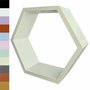 Nicho Hexágonal Colméia Colorido em Mdf Laqueado para Parede - 21x24x12cm