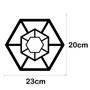 Painel Cobogó Hexagonal Vazado em Mdf 3mm Laminado - Dois Hexagonais