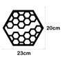 Painel Cobogó Hexagonal Vazado em Mdf 3mm Laminado - Hexagonais