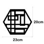 Painel Cobogó Hexagonal Vazado em Mdf 3mm Laminado - Retângulos