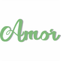 Palavra Decorativa Amor Lettering Para Parede - 6mm