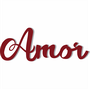 Palavra Decorativa Amor Lettering Para Parede - 6mm