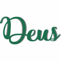 Palavra Decorativa Deus Lettering Para Parede - 6mm