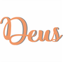 Palavra Decorativa Deus Lettering Para Parede - 6mm