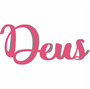 Palavra Decorativa Deus Lettering Para Parede - 6mm