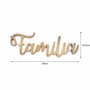 Palavra Decorativa Família Lettering Para Parede 35cm em Mdf Cru 6mm