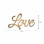 Palavra Decorativa Love Lettering Para Parede 35cm em Mdf Cru 6mm