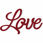 Palavra Decorativa Love Lettering Para Parede - 6mm
