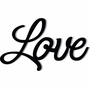 Palavra Decorativa Love Lettering Para Parede - 6mm
