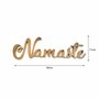 Palavra Decorativa Namaste Lettering Para Parede 35cm em Mdf Cru 6mm