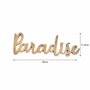Palavra Decorativa Paradise Lettering Para Parede 35cm em Mdf Cru 6mm