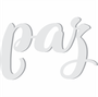 Palavra Decorativa Paz Lettering Para Parede - 6mm