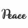 Palavra Decorativa Peace Lettering Para Parede - Laqueado 6mm