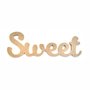 Palavra Decorativa Sweet Lettering Para Parede 35cm em Mdf Cru 6mm