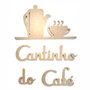 Palavras Decorativas Aplique Cantinho do Café Lettering Para Parede em Mdf Cru 6mm