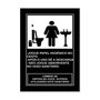 Placa de Higiene para Banheiro Feminino