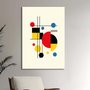 Placa Decorativa Bauhaus Formas Coloridas