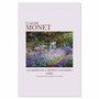 Placa Decorativa Canteiro de Íris no Jardim em Giverny de Claude Monet