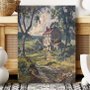 Placa Decorativa Casa De Campo Paisagem Vintage Farmhouse