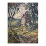 Placa Decorativa Casa De Campo Paisagem Vintage Farmhouse