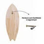 Placa Decorativa em Madeira de Pinus Prancha de Surf Aloha