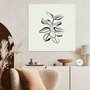 Placa Decorativa Esboço Planta Estilo Japandi