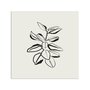 Placa Decorativa Esboço Planta Estilo Japandi