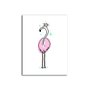 Placa Decorativa Flamingo Rosa com Coroa