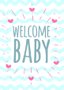 Placa Decorativa Frase: "Welcome Baby" Corações