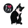 Placa Decorativa Gato Frase: "I Love Cat"