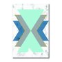 Placa Decorativa Geométrico Triângulo Azul