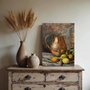 Placa Decorativa Jarra Com Frutas Vintage Farmhouse