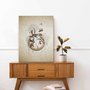 Placa Decorativa Molduras Com Flores Vintage