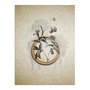 Placa Decorativa Molduras Com Flores Vintage