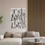 Placa Decorativa Padrão Abstrato Minimalista Estilo Japandi