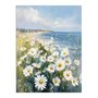 Placa Decorativa Praia Com Margaridas Vintage