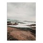 Placa Decorativa  Praia Com Rochas na Costa Estilo Japandi