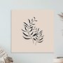 Placa Decorativa Ramo De Folhas Minimalista Estilo Japandi