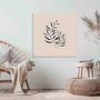 Placa Decorativa Ramo De Folhas Minimalista Estilo Japandi