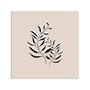 Placa Decorativa Ramo De Folhas Minimalista Estilo Japandi