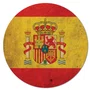 Placa Decorativa Redonda Bandeira da Espanha
