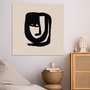 Placa Decorativa Rosto Abstrato Estilo Japandi