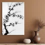 Placa Decorativa Ume Pintura de Galhos de Amexeira no Estilo Sumiê