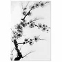 Placa Decorativa Ume Pintura de Galhos de Amexeira no Estilo Sumiê